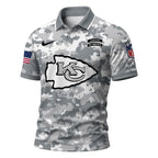 Kc.chiefs | Premium  Salute To Service Camo Polo Shirt Nf1