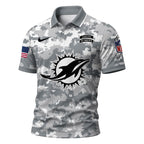 M.dolphins | Premium  Salute To Service Camo Polo Shirt Nf1