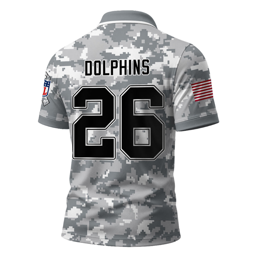 M.dolphins | Premium  Salute To Service Camo Polo Shirt Nf1