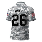 M.vikings | Premium  Salute To Service Camo Polo Shirt Nf1