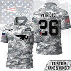 Ne.patriots | Premium  Salute To Service Camo Polo Shirt Nf1