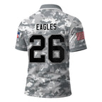 P.eagles | Premium  Salute To Service Camo Polo Shirt Nf1