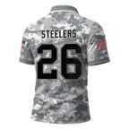 P.steelers | Premium  Salute To Service Camo Polo Shirt Nf1