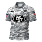 Sf.49ers | Premium  Salute To Service Camo Polo Shirt Nf1