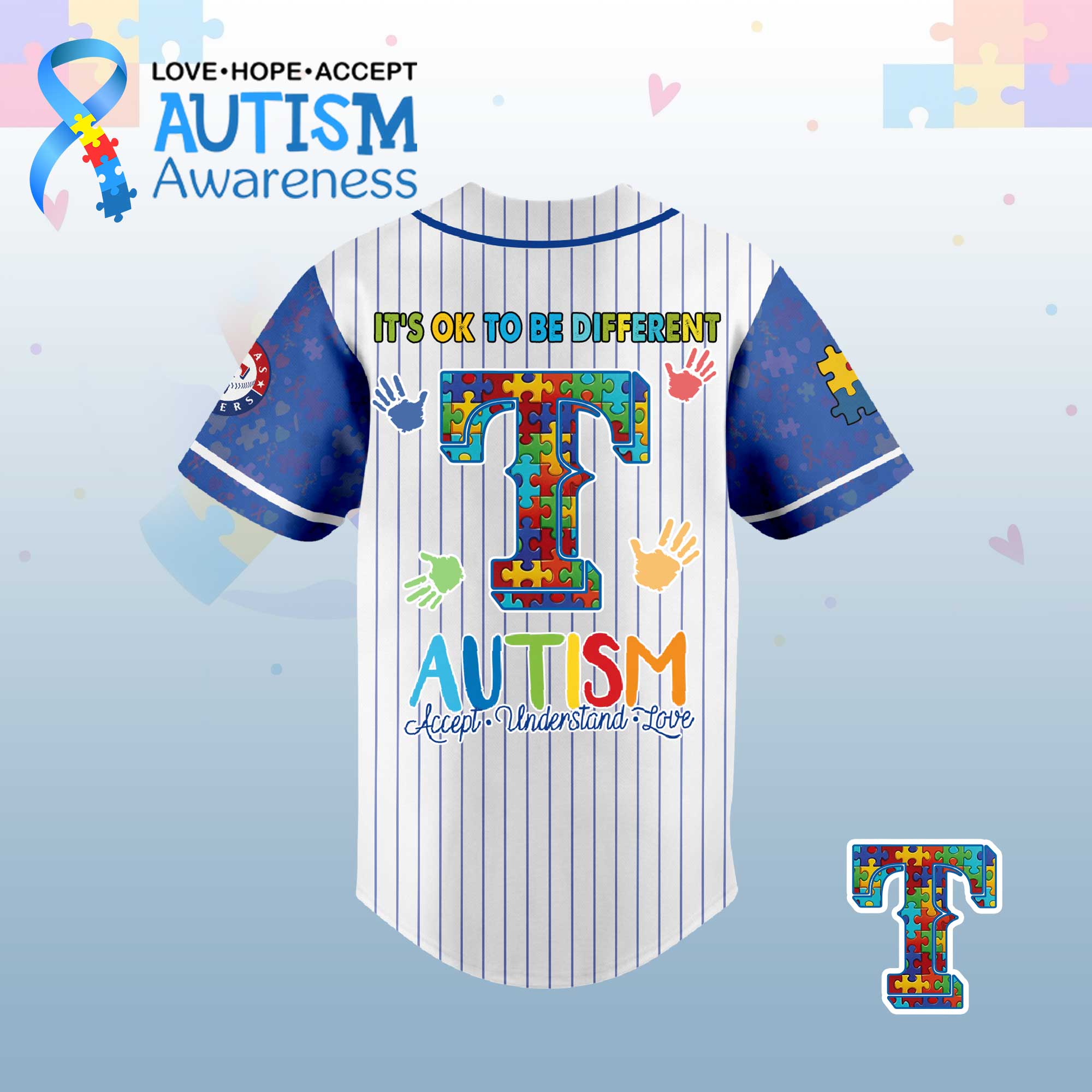 T.Rangers Autism Awareness 2026 Limited Editions Jersey.