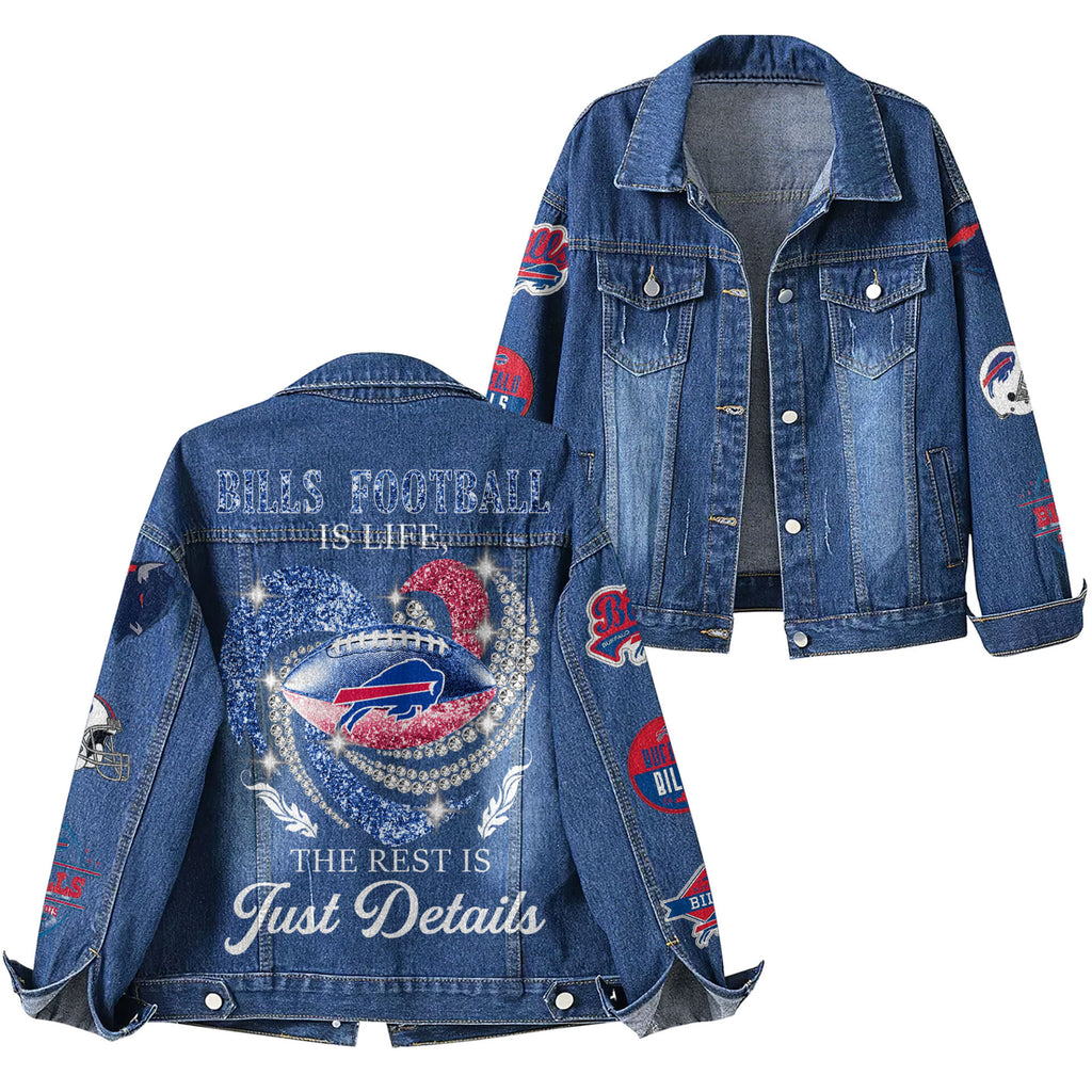 B.bills | Premium  Football Is Life Denim Jacket Nf1