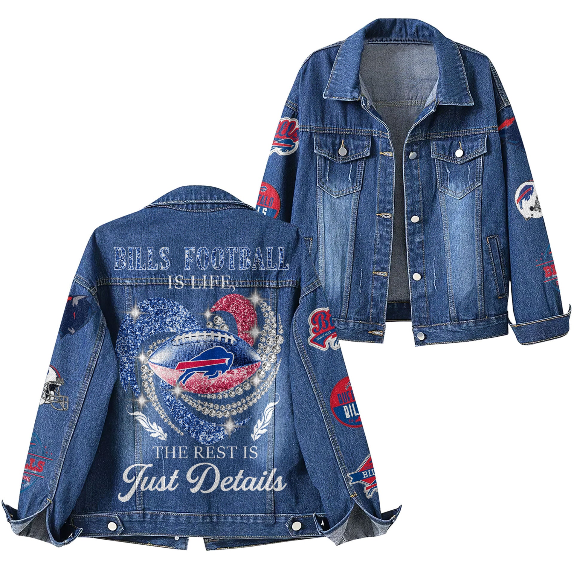 B.bills | Premium  Football Is Life Denim Jacket Nf1