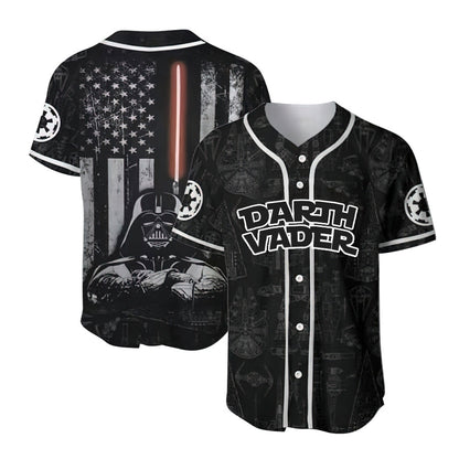 Star Wars Darth Vader American Flag Black Baseball Jersey Shirt, Star Wars Darth Vader 3d Printed Baseball Jersey, Darth Vader Black Jersey Shirt