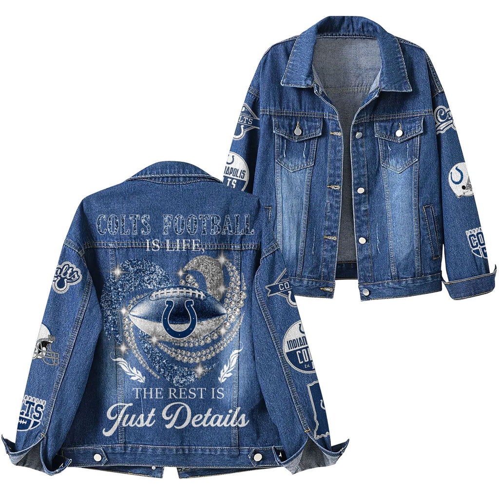 I.colts | Premium  Football Is Life Denim Jacket Nf1