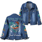 M.dolphins | Premium  Football Is Life Denim Jacket Nf1
