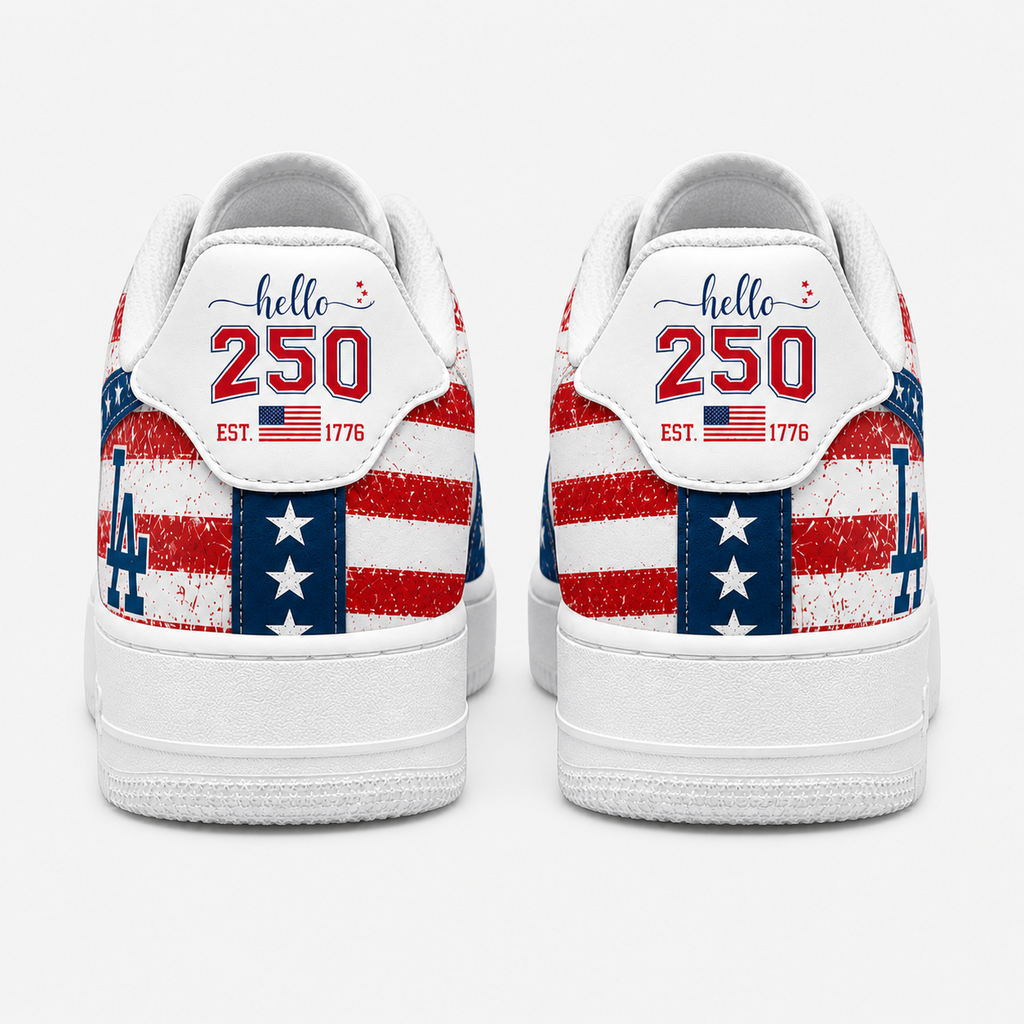 L.A | 250 Years Of America  Customized AF1 Shoes