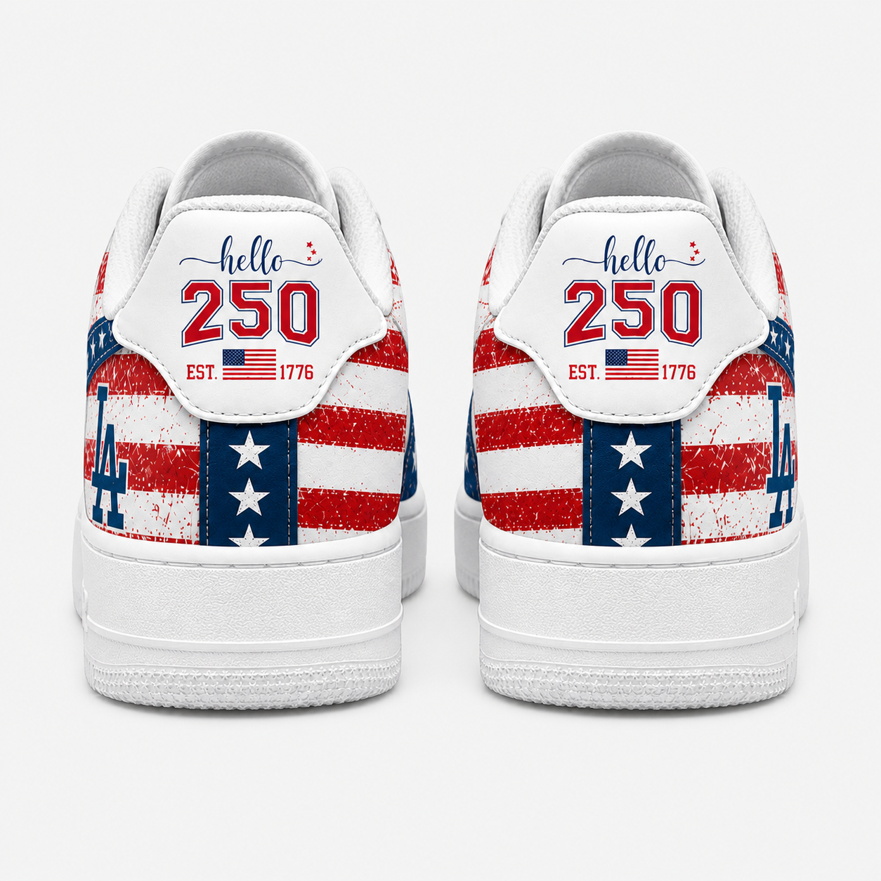 L.A | 250 Years Of America  Customized AF1 Shoes