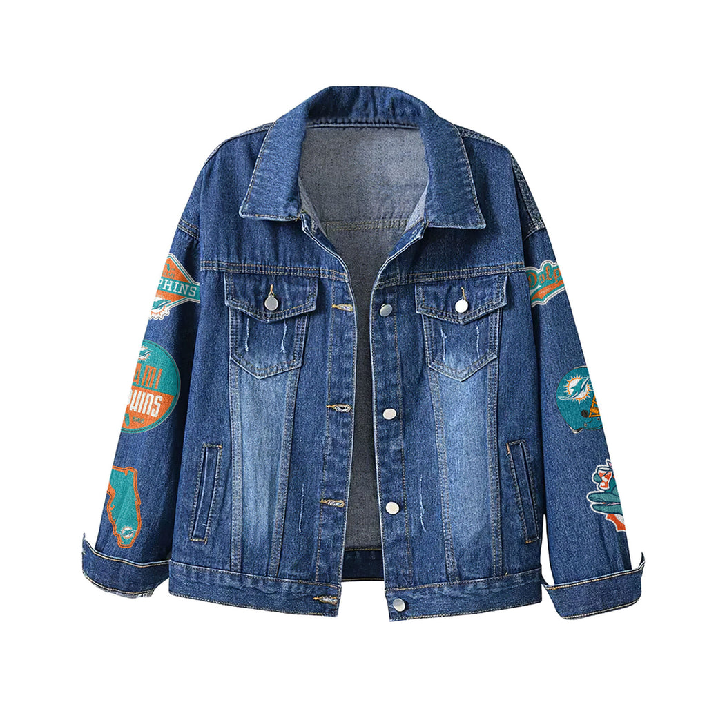 M.dolphins | Premium  Football Is Life Denim Jacket Nf1