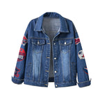 Ne.patriots | Premium  Football Is Life Denim Jacket Nf1