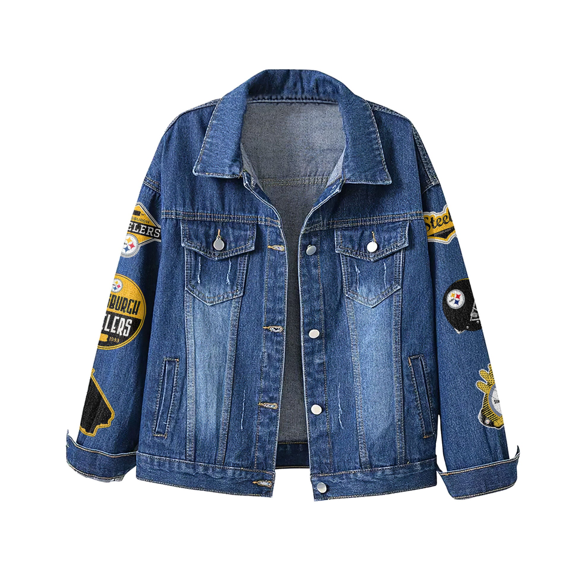 P.steelers | Premium  Football Is Life Denim Jacket Nf1
