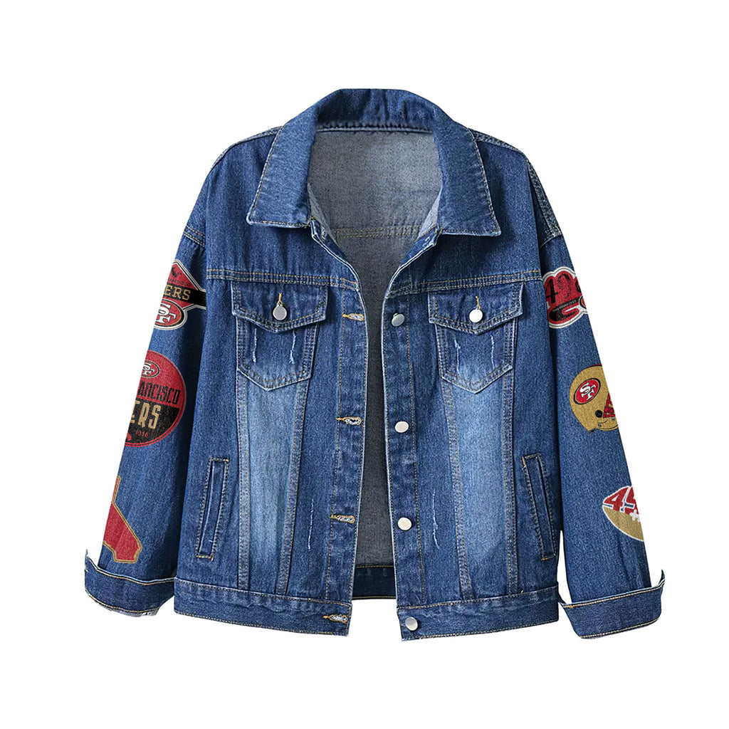 Sf.49ers | Premium  Football Is Life Denim Jacket Nf1