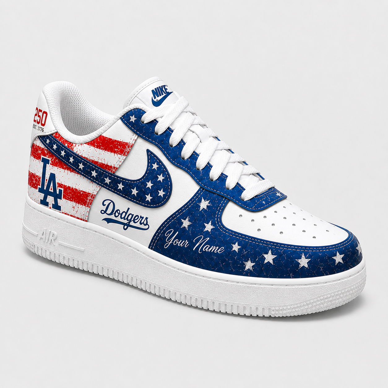 L.A | 250 Years Of America  Customized AF1 Shoes