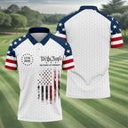 We The People 250 Years Of Freedom Distressed Flag Patriotic 4th Of July Golf Shirts For Men