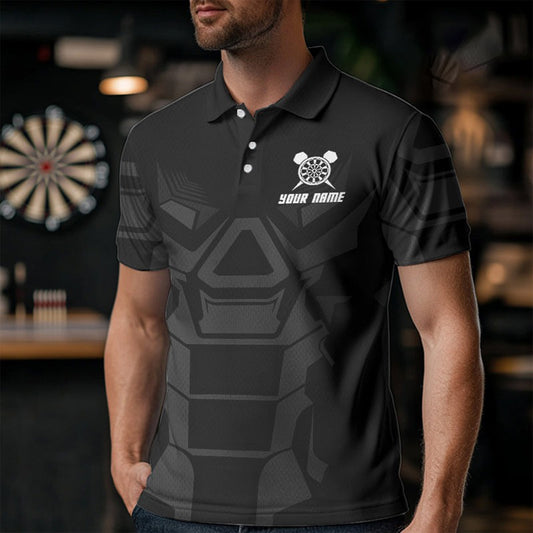 Navy Panther Darts Arrow Men's Grunge Darts Shirt - Custom Name For Darts Jersey