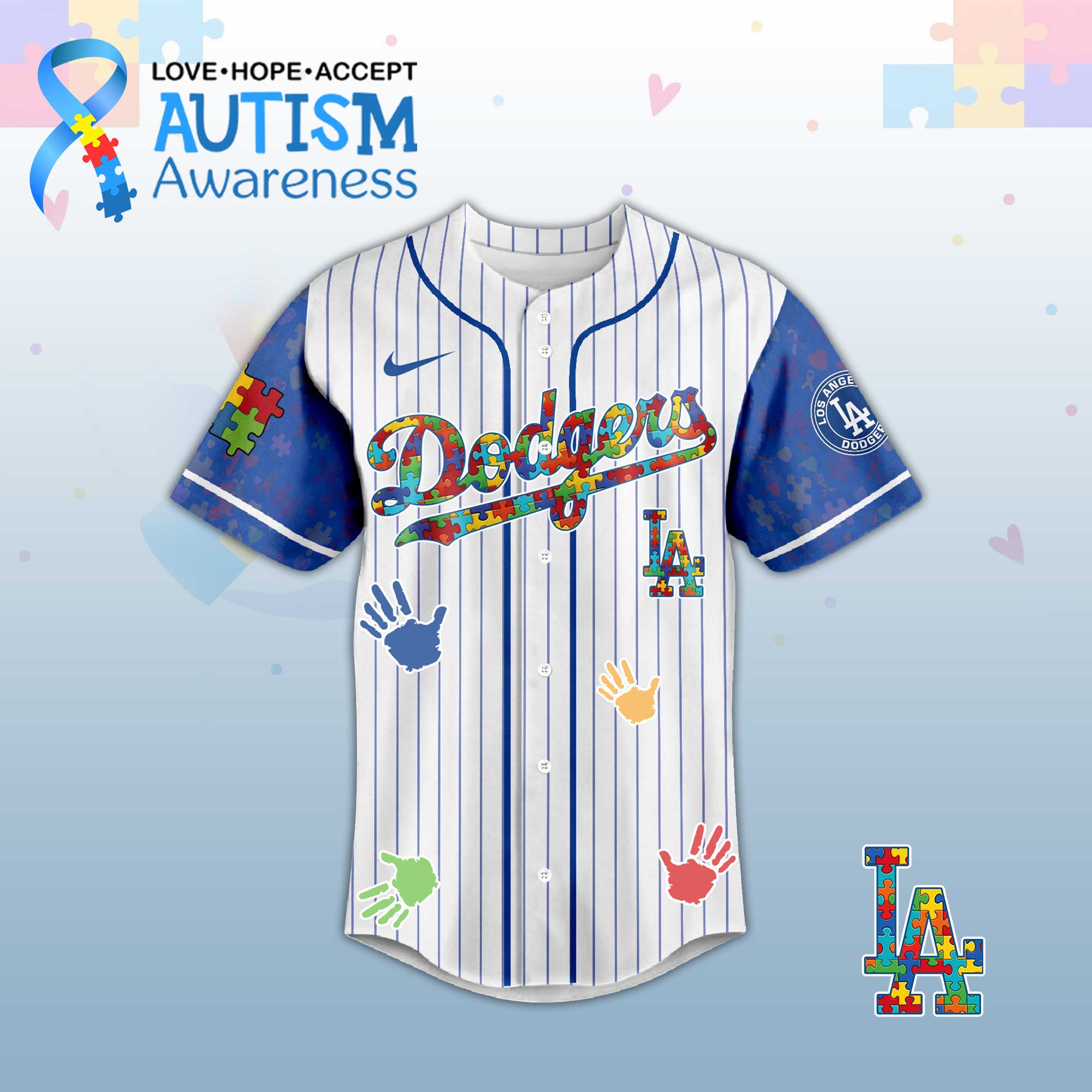 LA. Dodgers Autism Awareness 2026 Limited Editions Jersey.