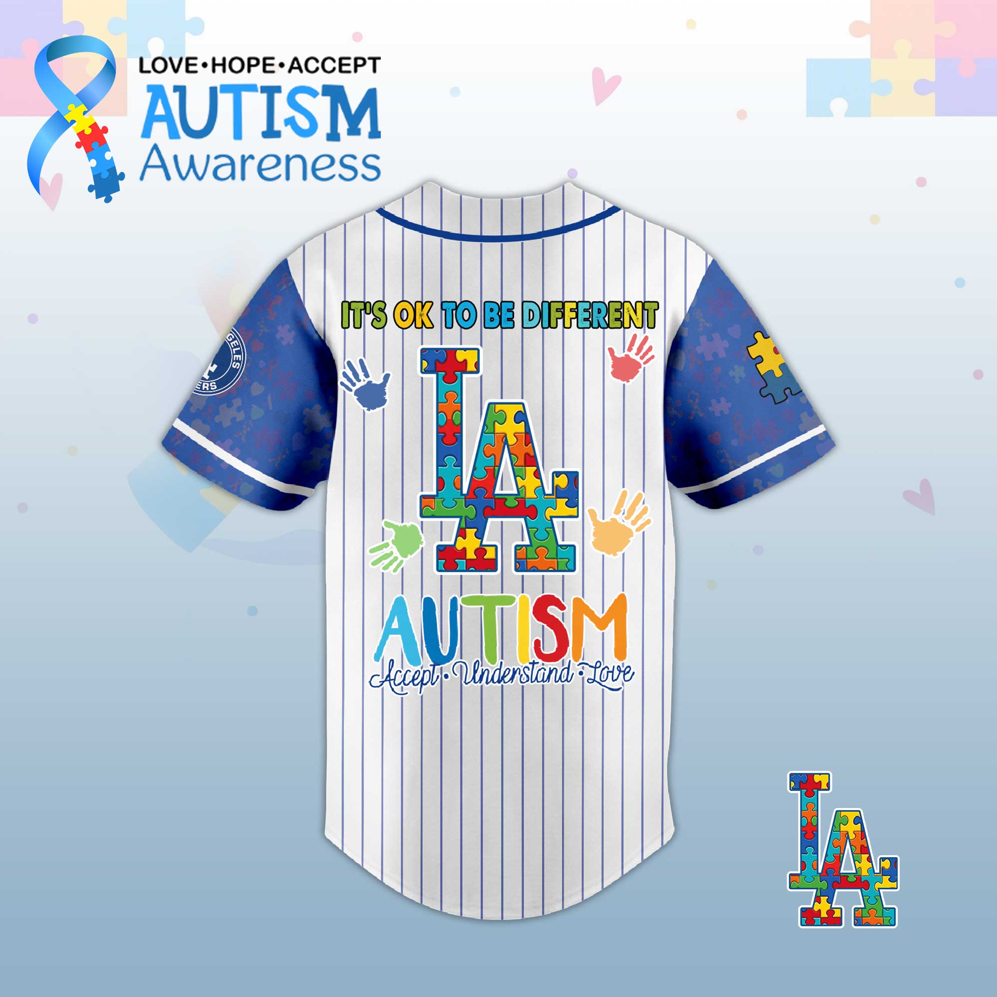 LA. Dodgers Autism Awareness 2026 Limited Editions Jersey.