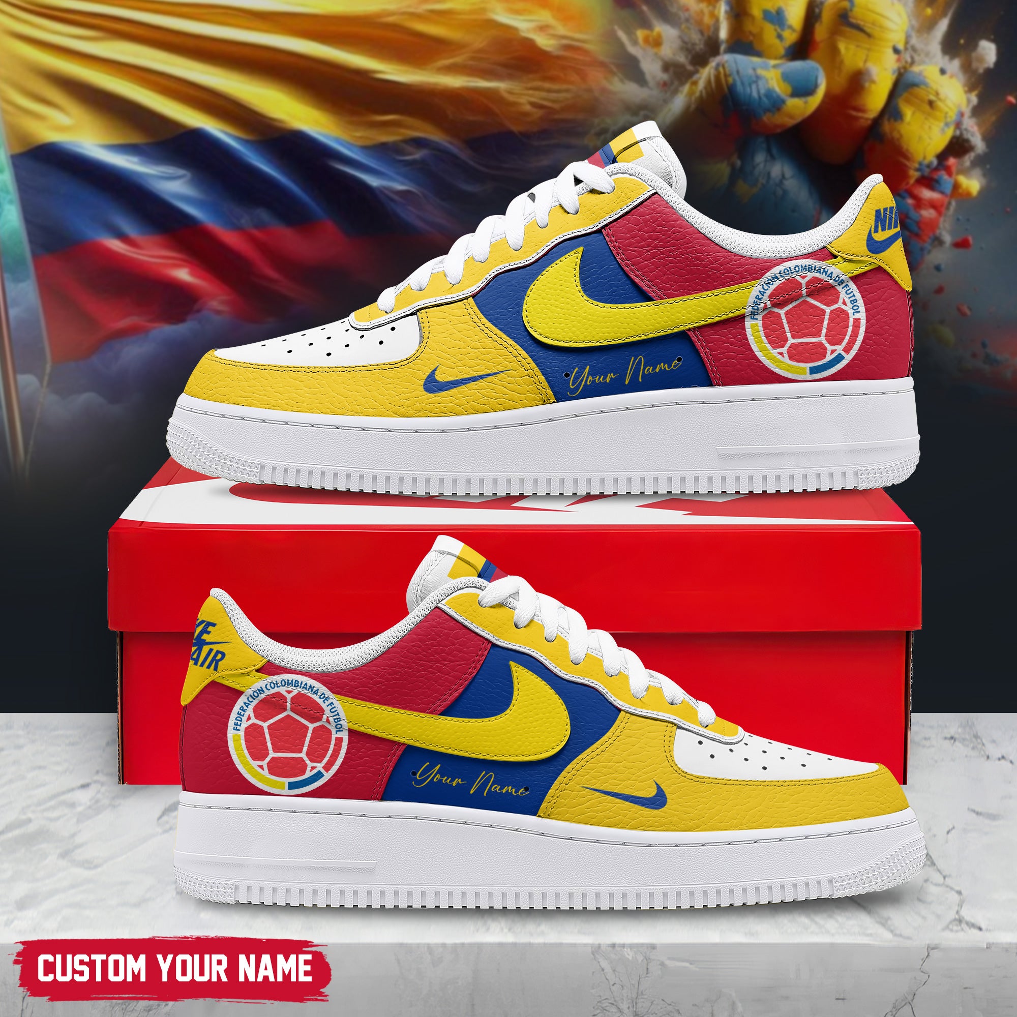 Colombia | Premium WC26 Custom AF1 Shoes