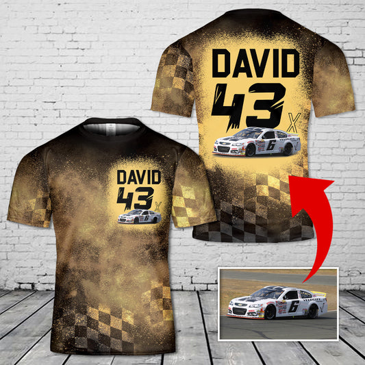 Customized Racing Car 3D T-shirt, Personalized Name & Car 3D Shirt