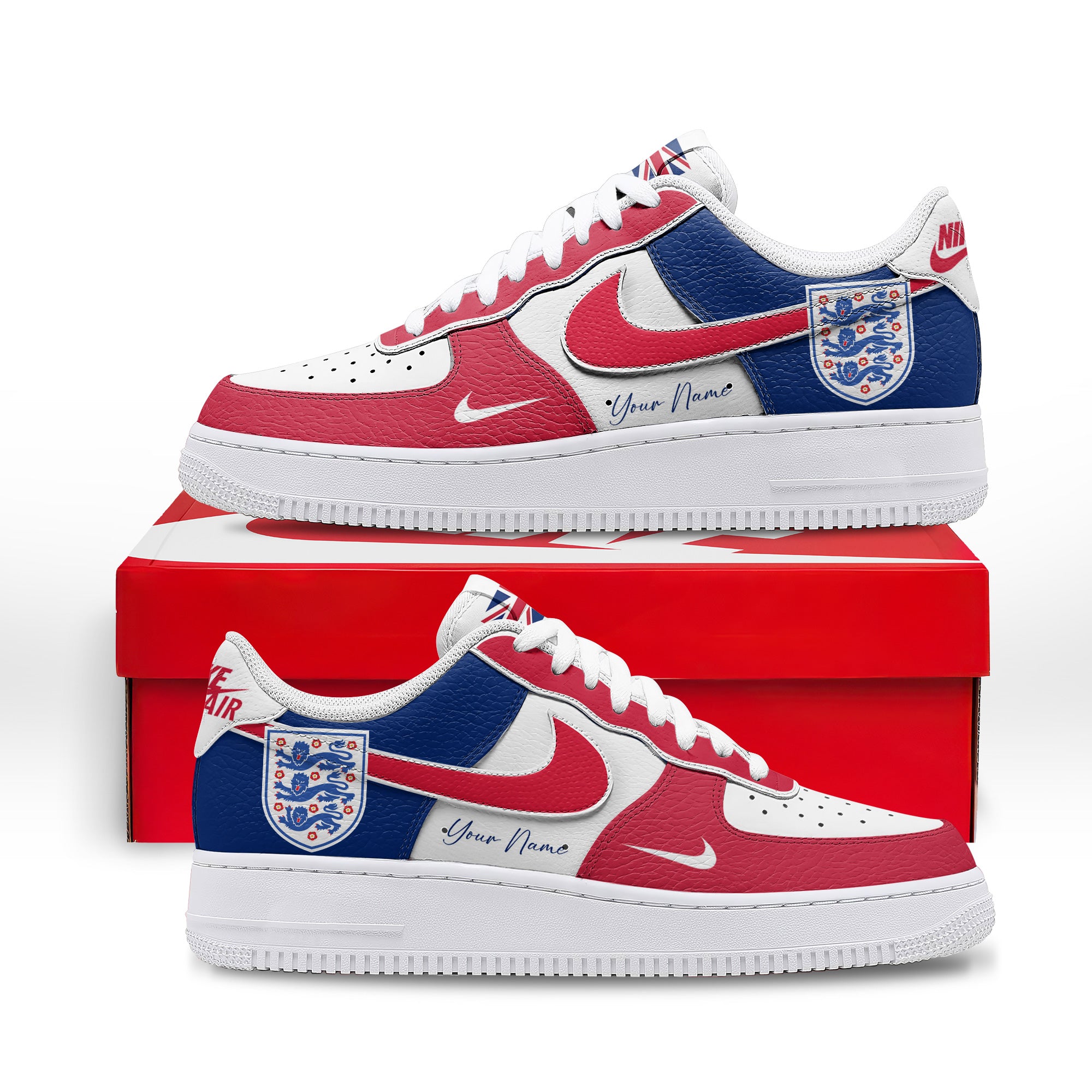 England | Premium WC26 Custom AF1 Shoes