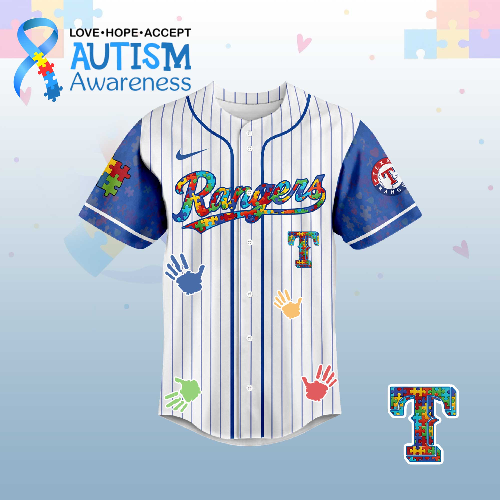 T.Rangers Autism Awareness 2026 Limited Editions Jersey.