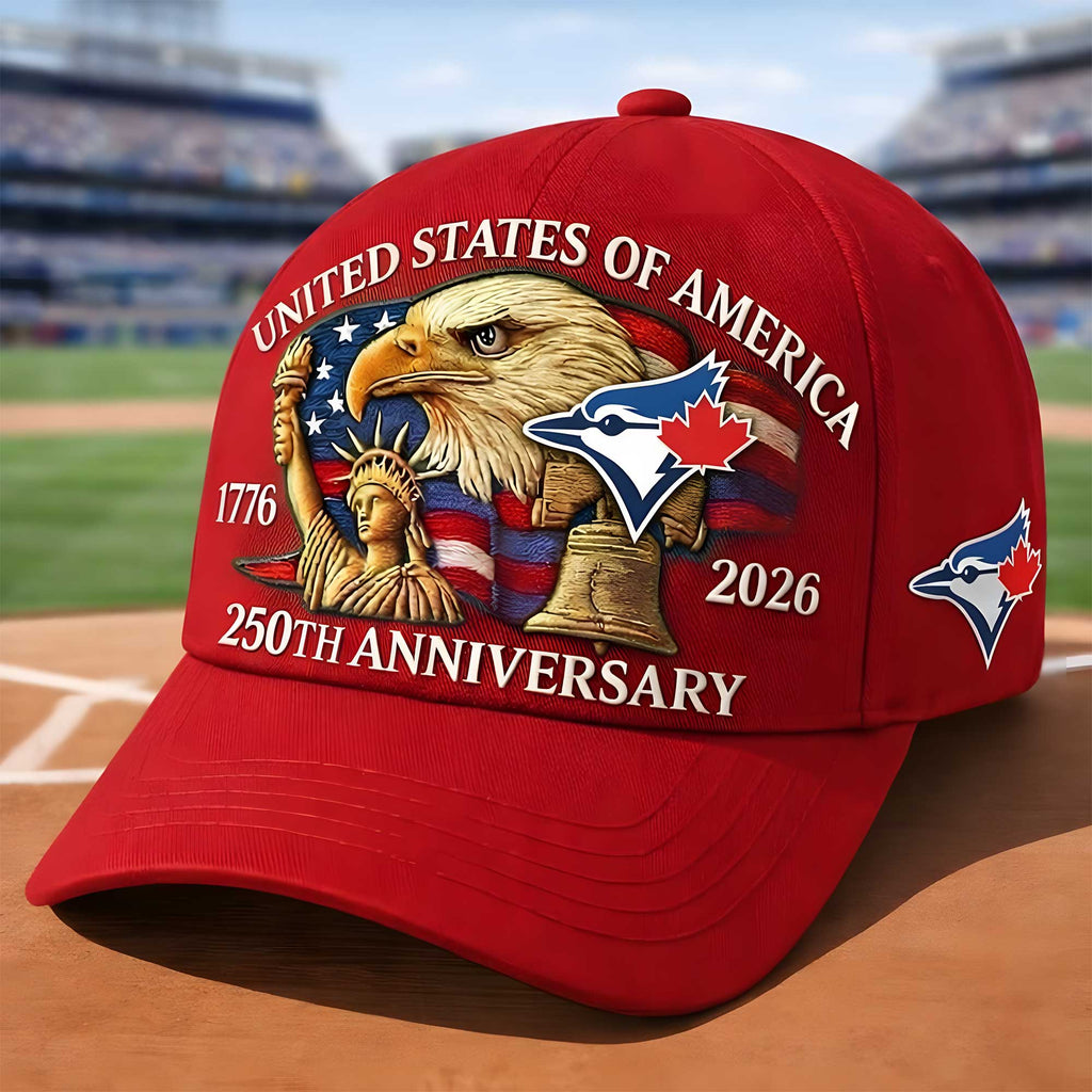 T.Blue Jays Cap – USA 250th Anniversary 3D Print, Adorable Gift for Fans.
