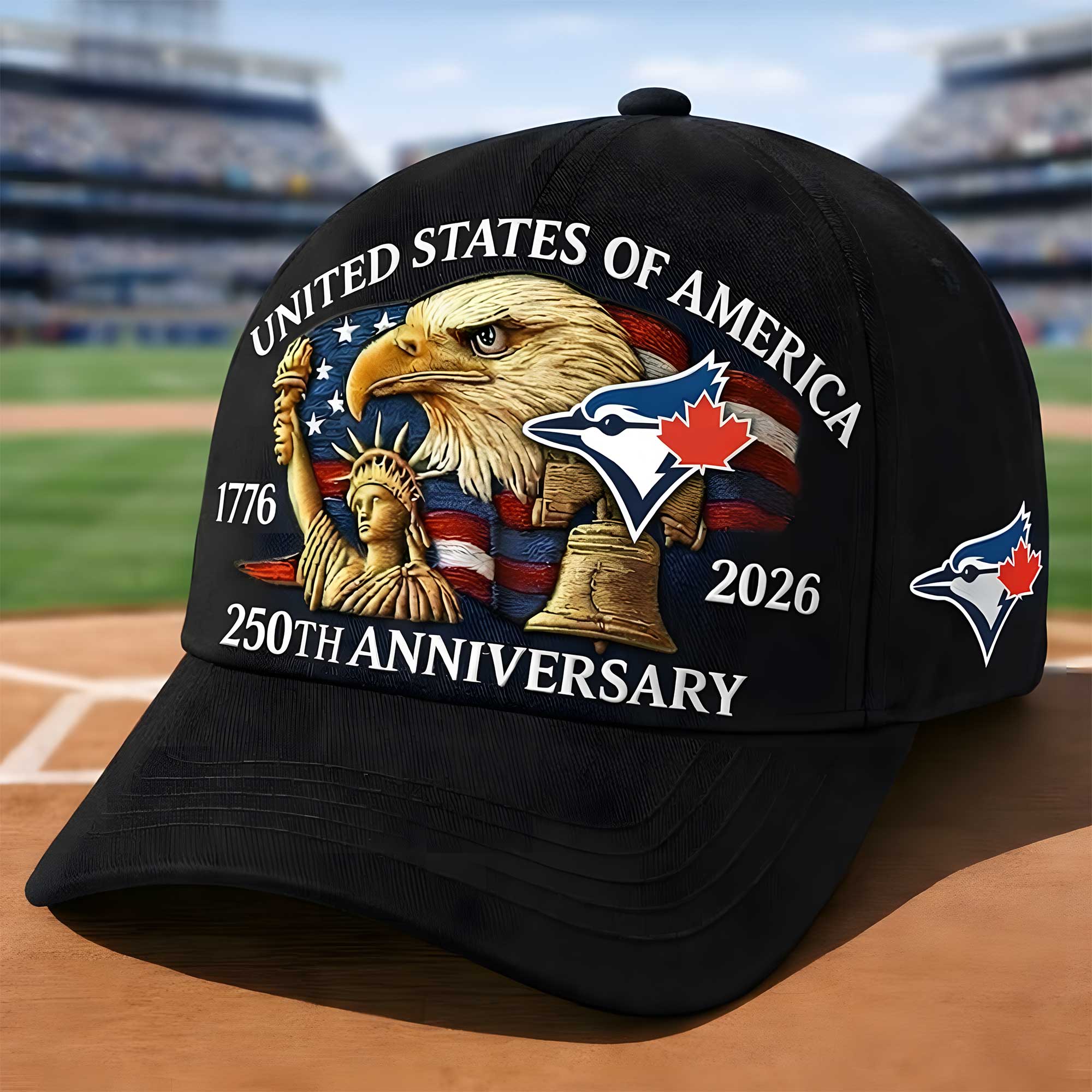 T.Blue Jays Cap – USA 250th Anniversary 3D Print, Adorable Gift for Fans.