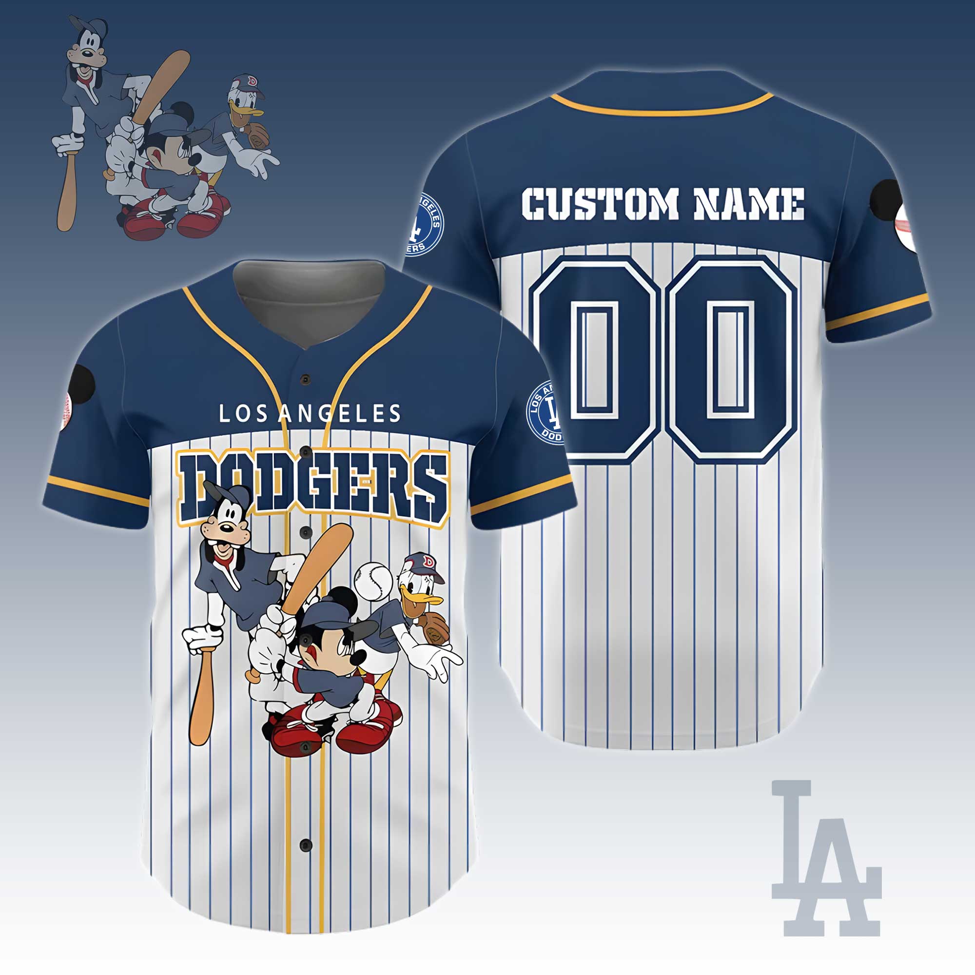 L.A Dodgers Baseball Jersey – Custom Name Number, Adorable Fan Gift.