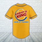 Personalized Christ Is King Baseball Jersey