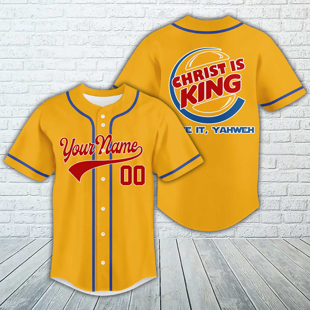 Personalized Christ Is King Baseball Jersey