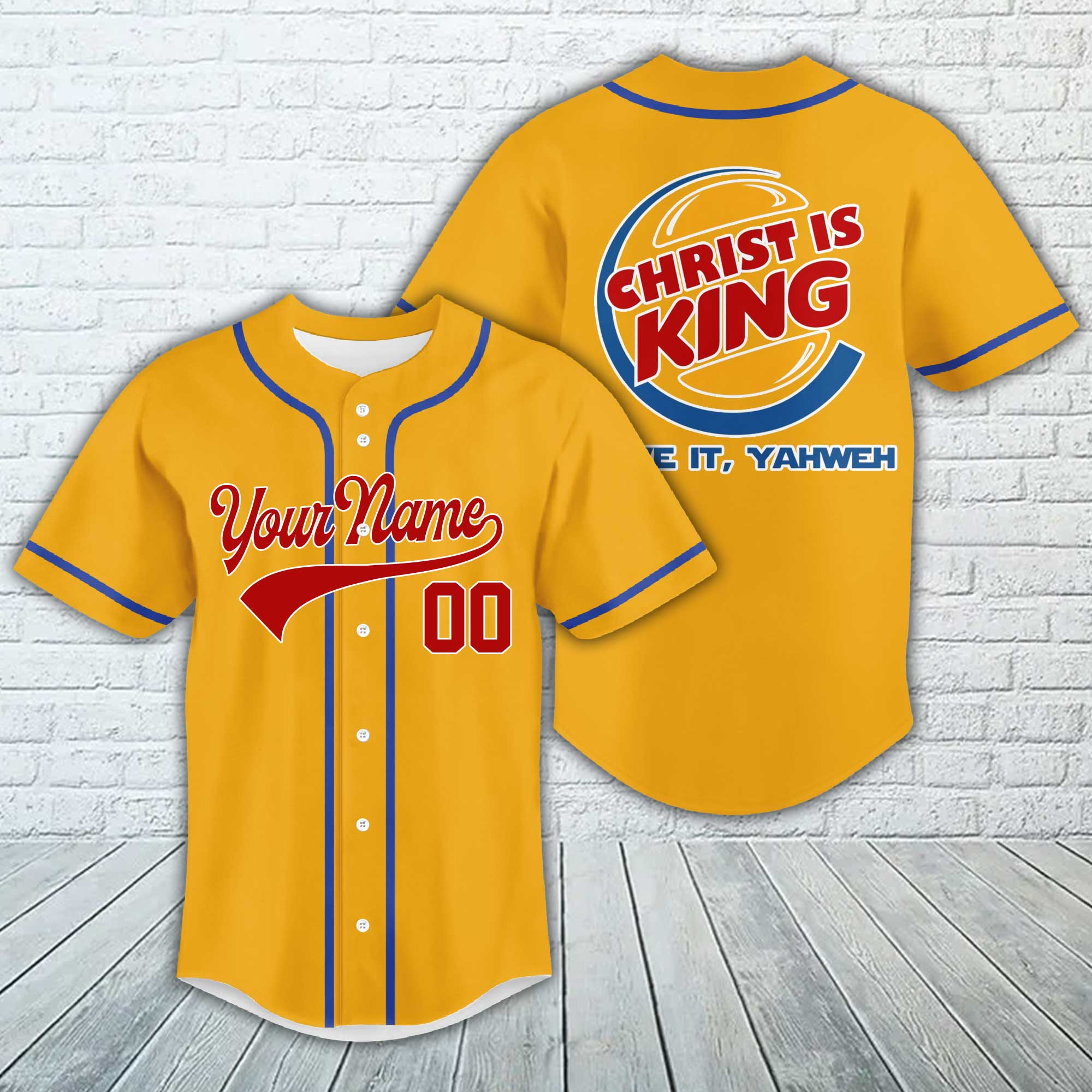 Personalized Christ Is King Baseball Jersey