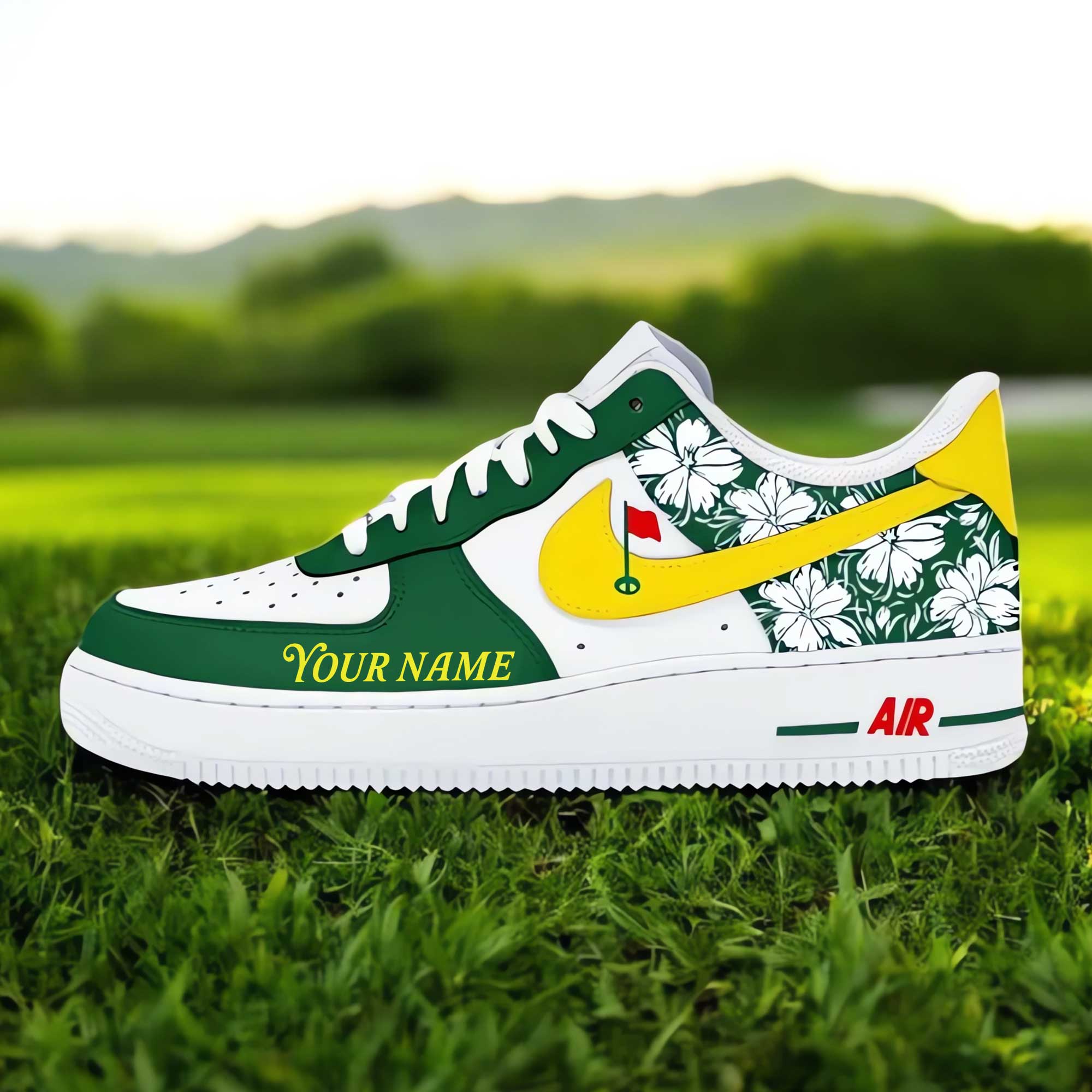 Custom Augusta Golf Masters Air Force 1 Shoes.