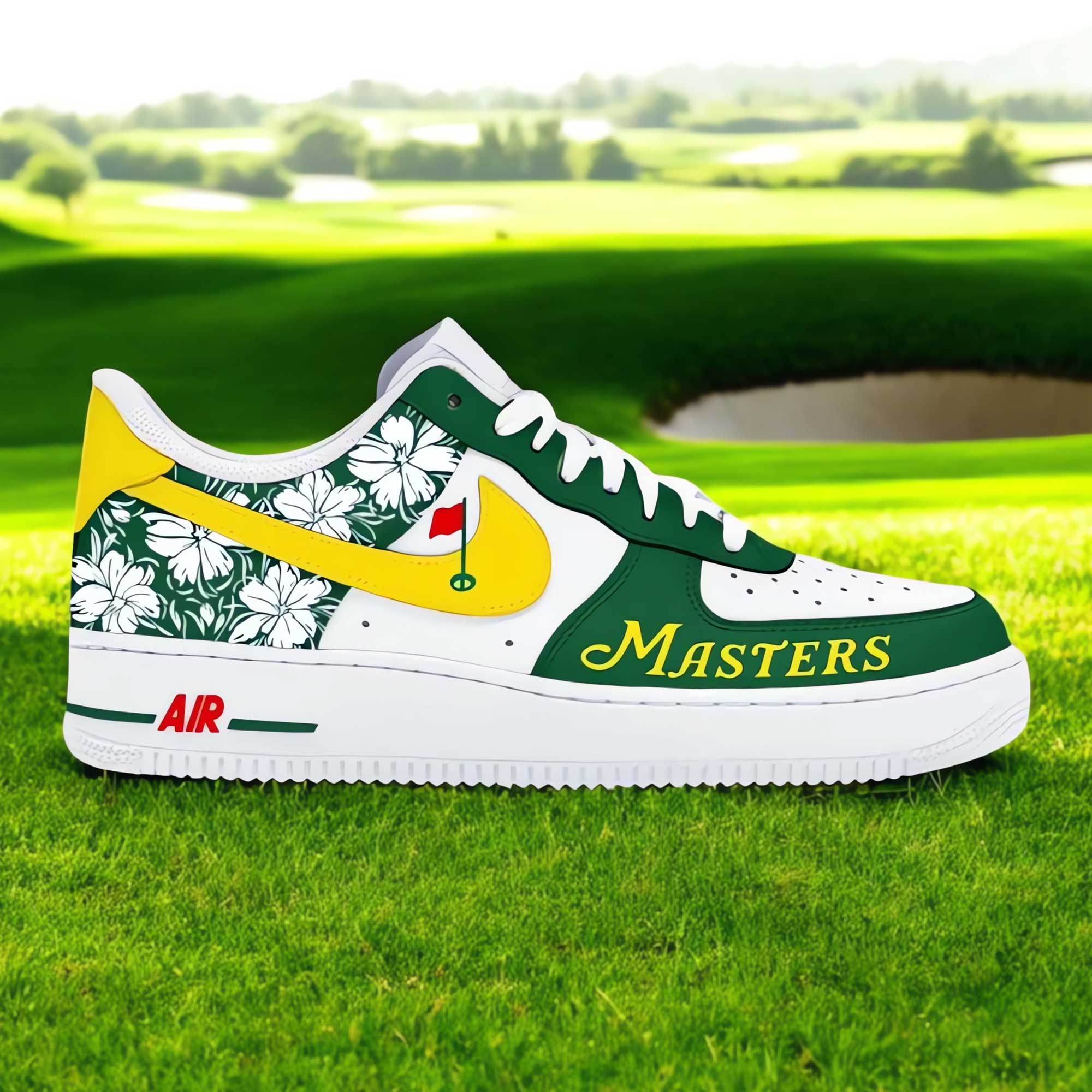 Custom Augusta Golf Masters Air Force 1 Shoes.
