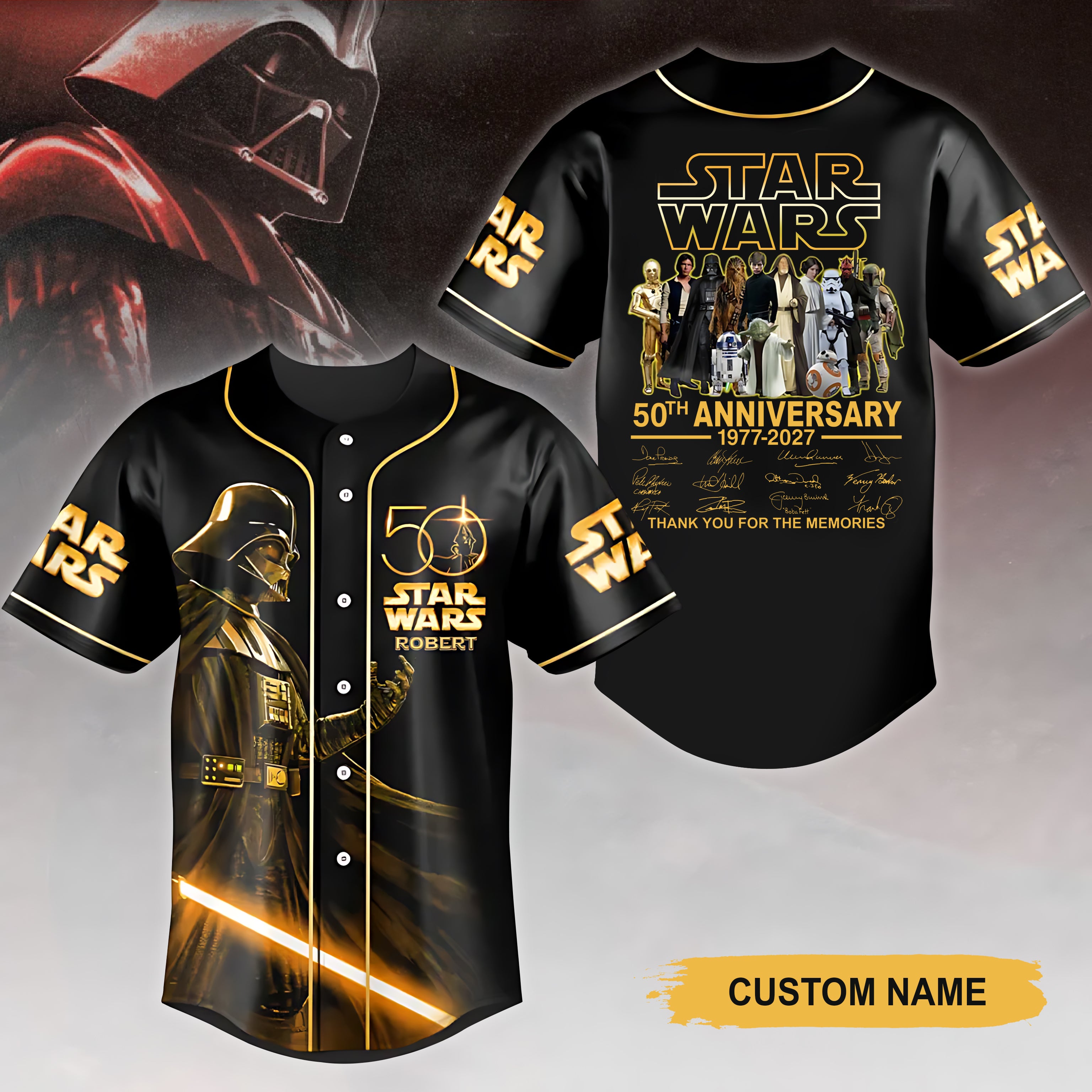 Galazy Star Celebrating 50th Anniversary Baseball Jersey Shirt