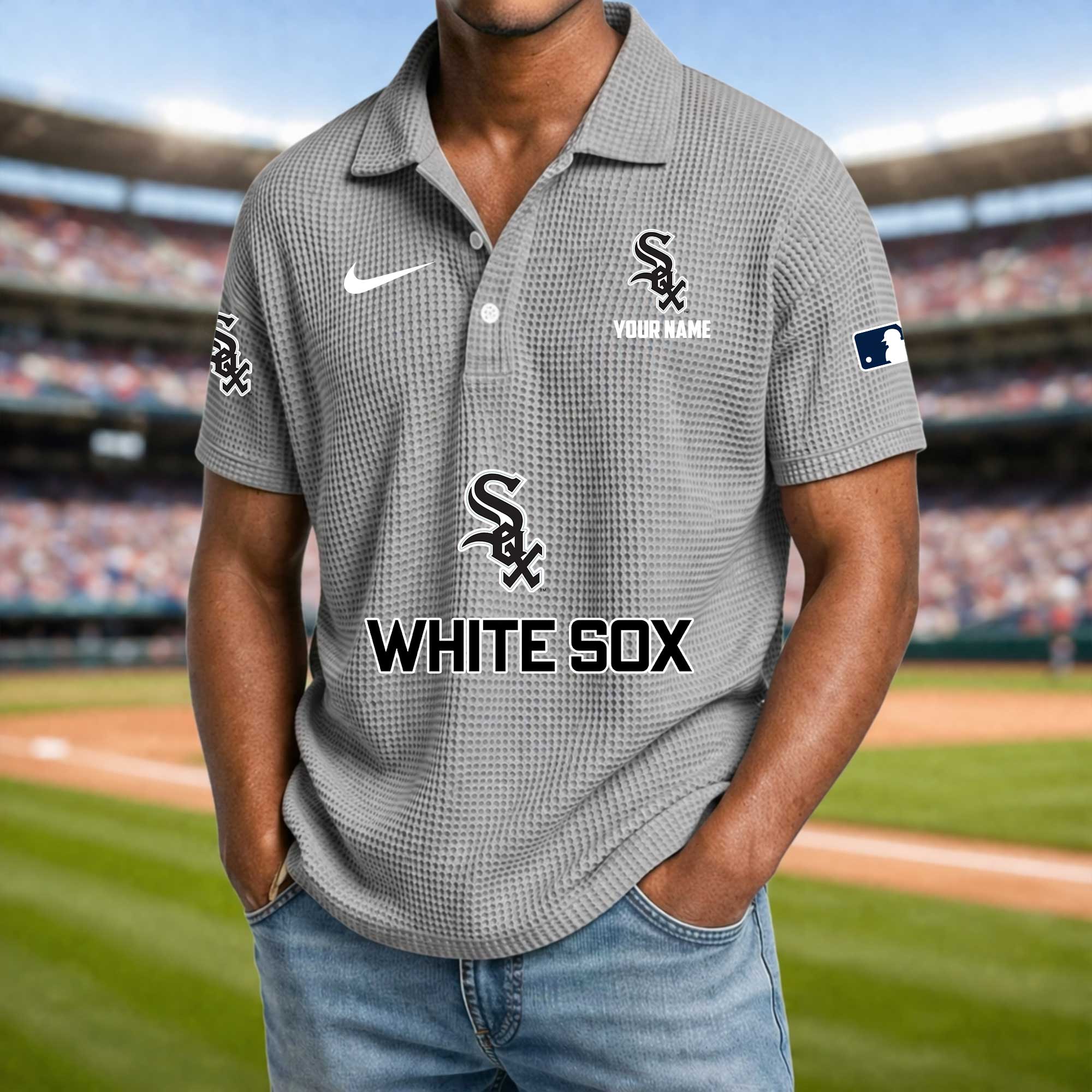 Baseball Waffle Collar Polo Shirt Collection