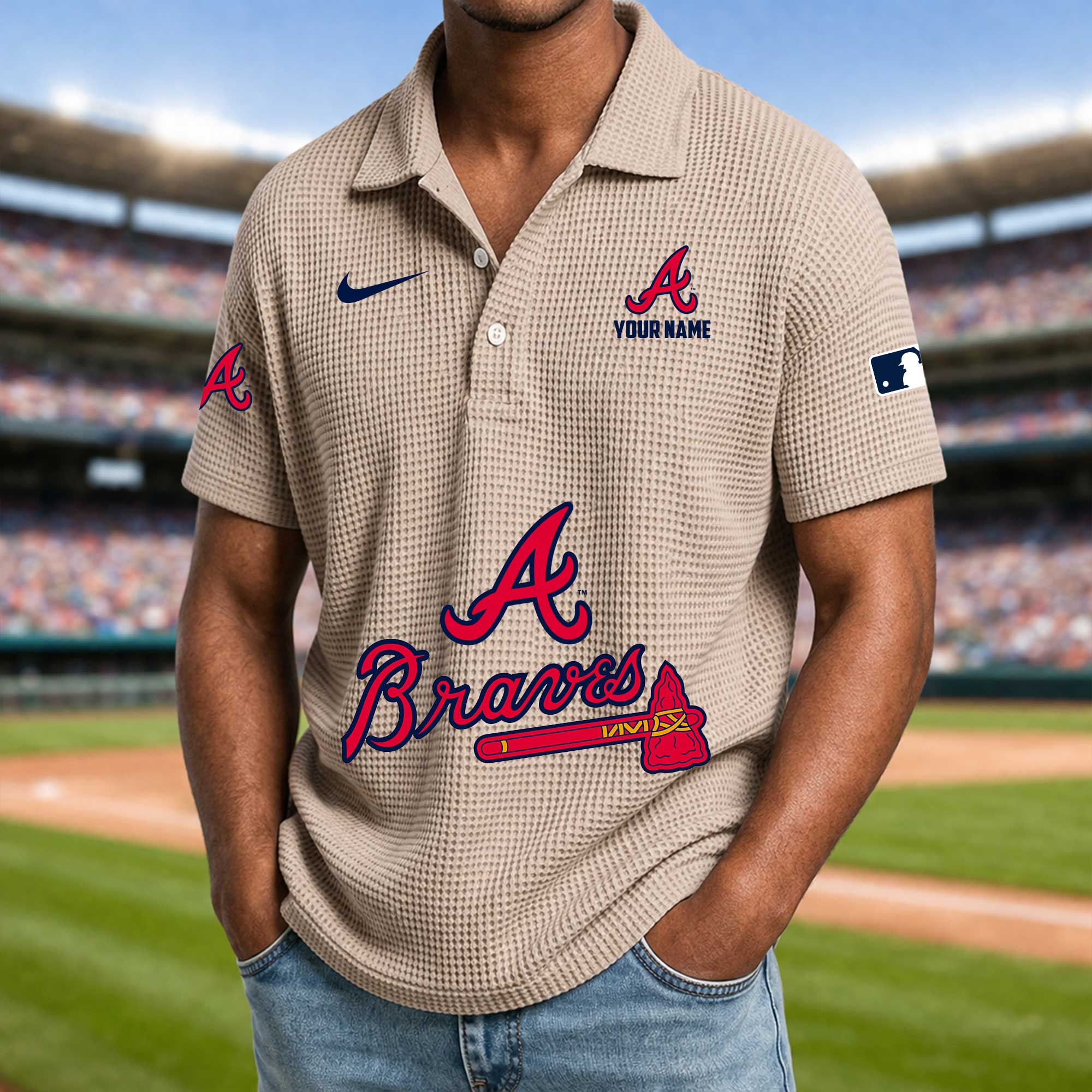 Baseball Waffle Collar Polo Shirt Collection