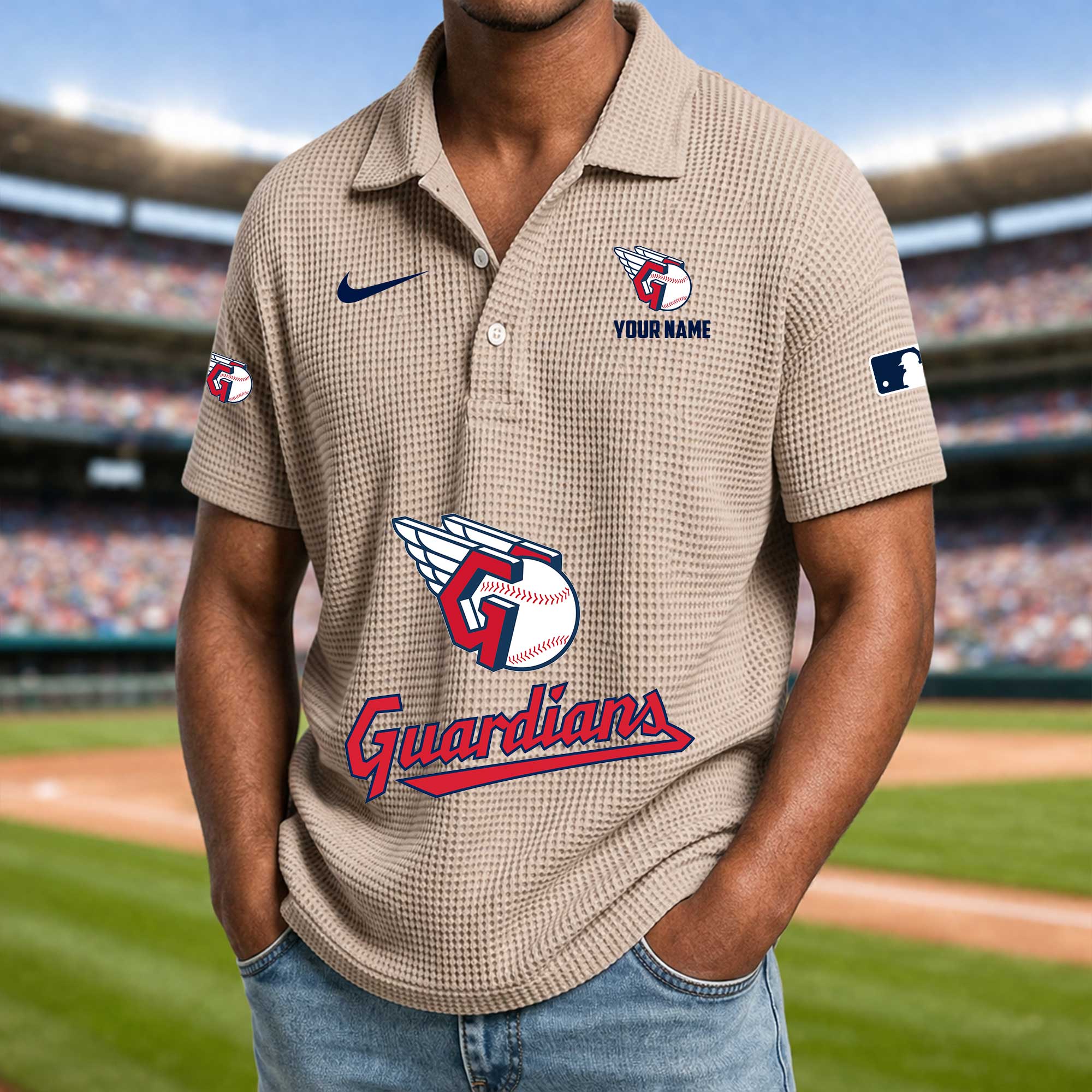 Baseball Waffle Collar Polo Shirt Collection