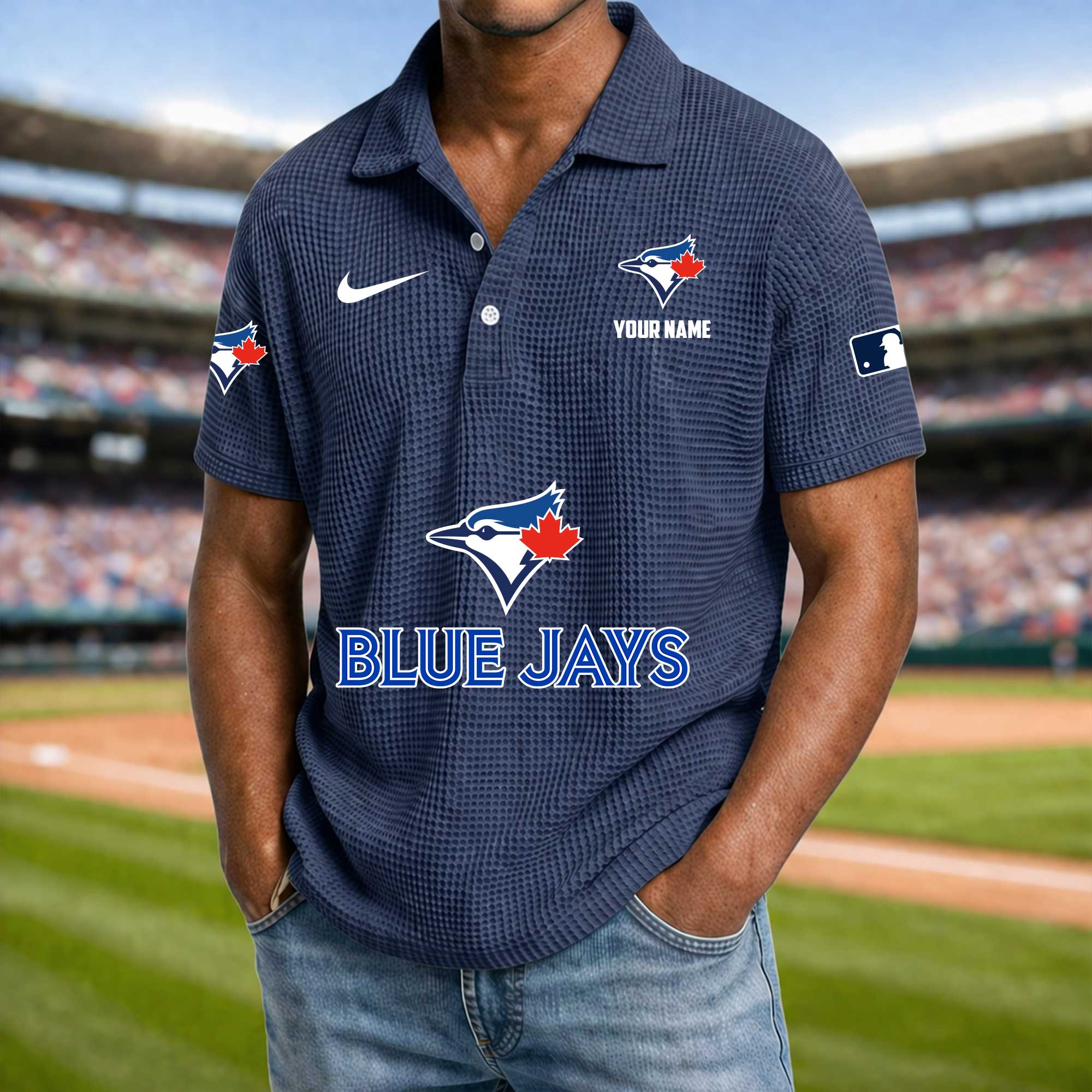 Baseball Waffle Collar Polo Shirt Collection