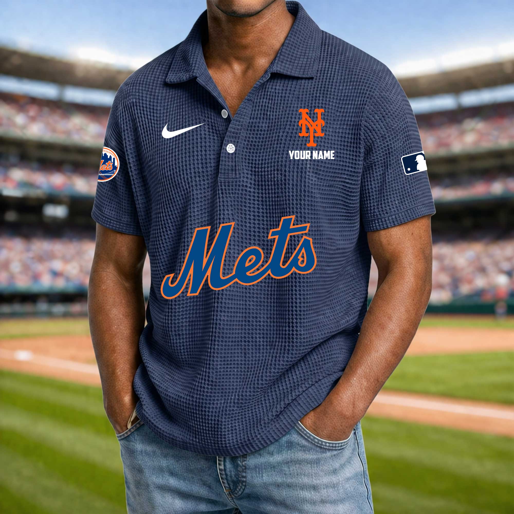 Baseball Waffle Collar Polo Shirt Collection