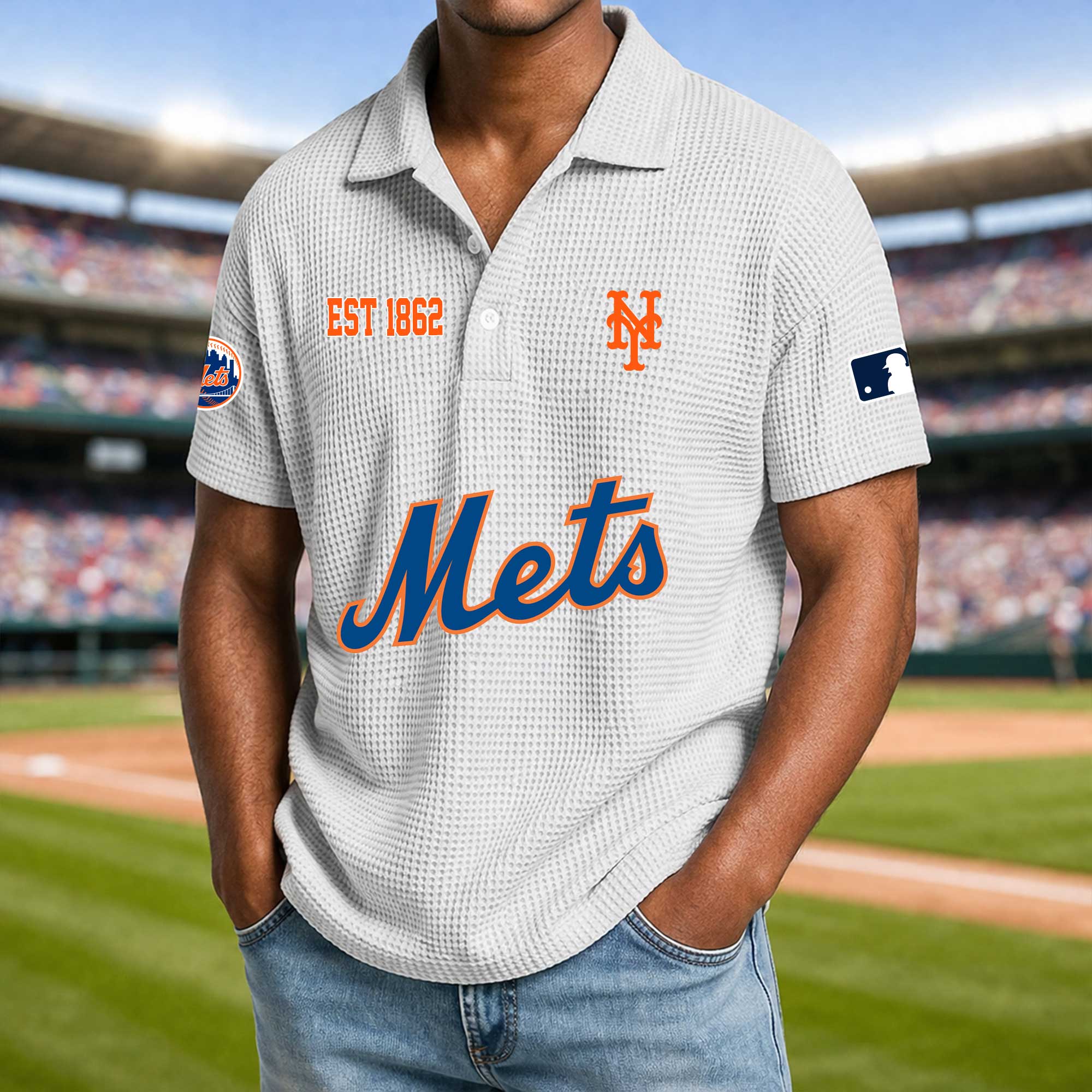 Baseball Waffle Collar Polo Shirt Collection