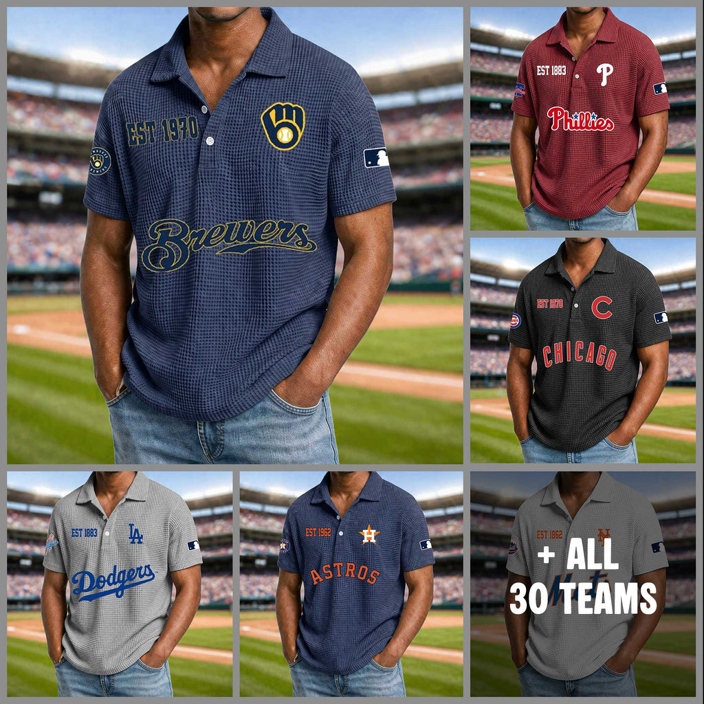 Baseball Waffle Collar Polo Shirt Collection
