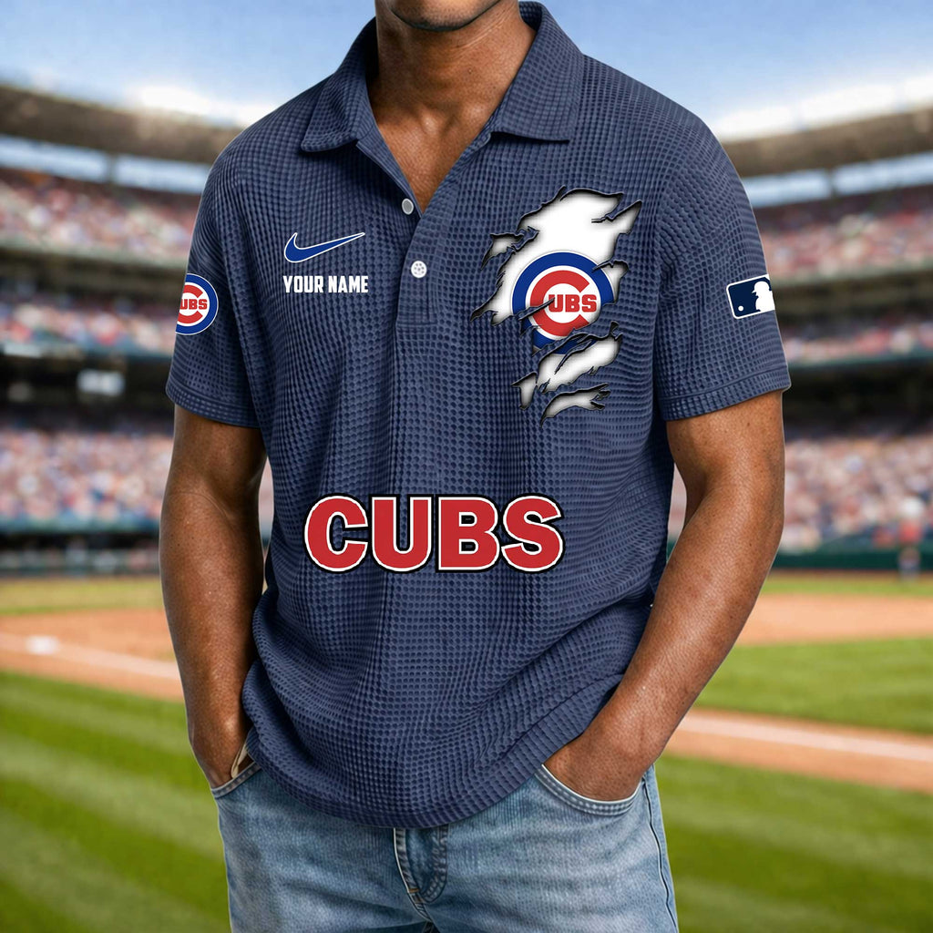 Baseball Teams Waffle Collar Polo Shirt Collection