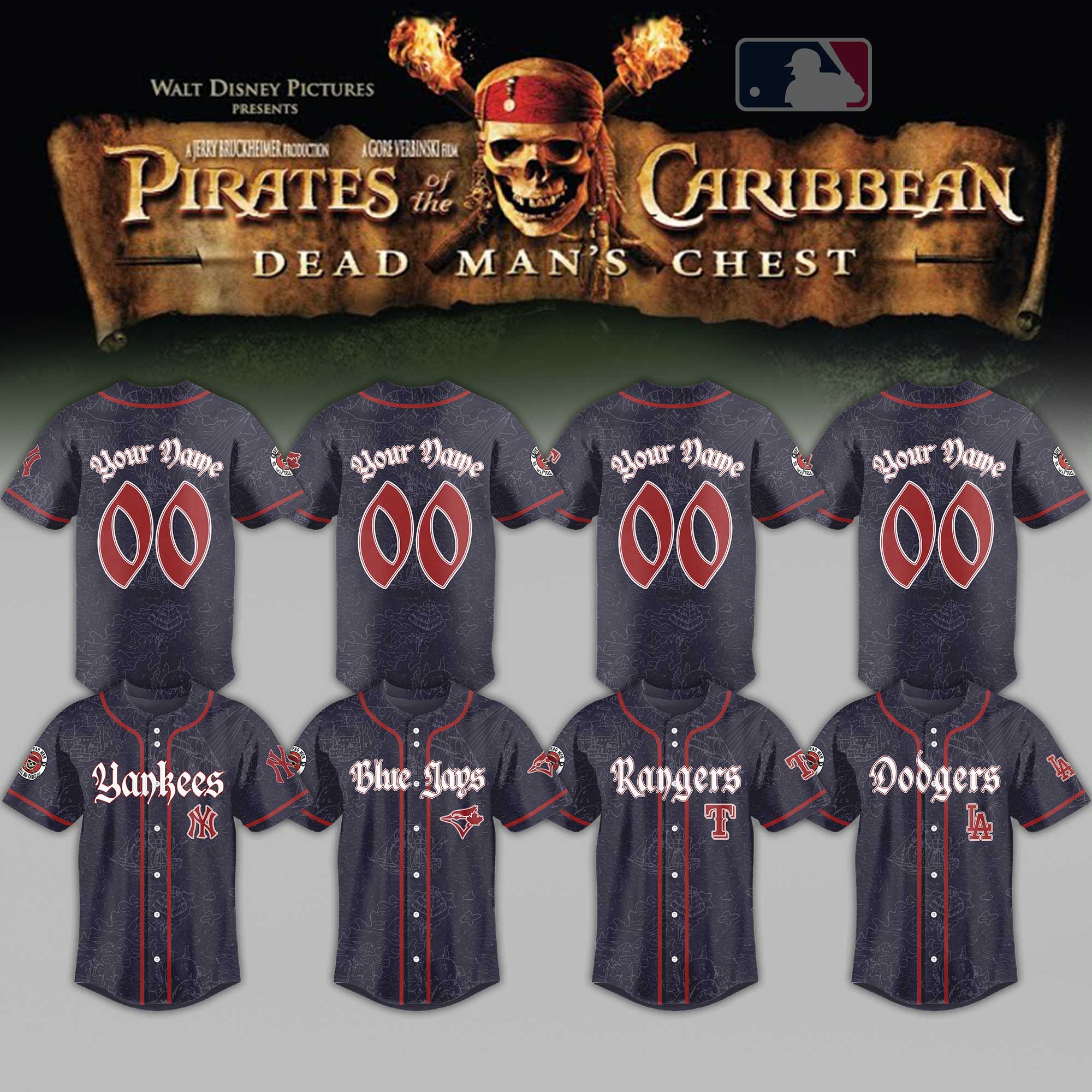 Mlb Pirates Of The Caribbean Baseball Jersey Collection