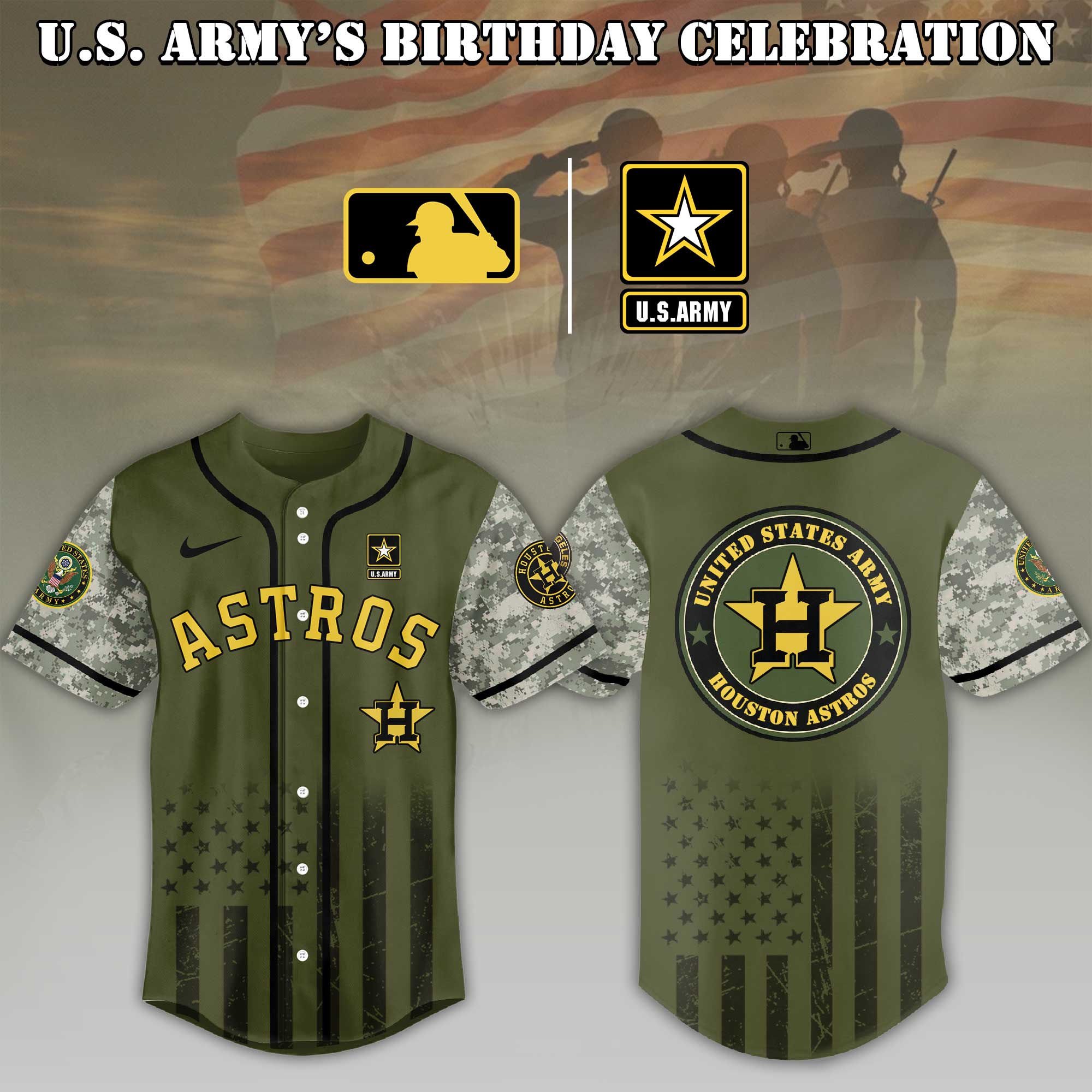 Baseball U.s. Army Birthday Baseball Jersey Shirt Collection
