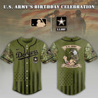 Baseball Team U.s. Army Birthday Baseball Jersey Shirt Collection