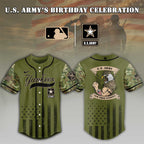 Baseball Team U.s. Army Birthday Baseball Jersey Shirt Collection